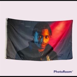 Lil tjay portrait tapestry artist flag banner bedroom dorm brand new funny